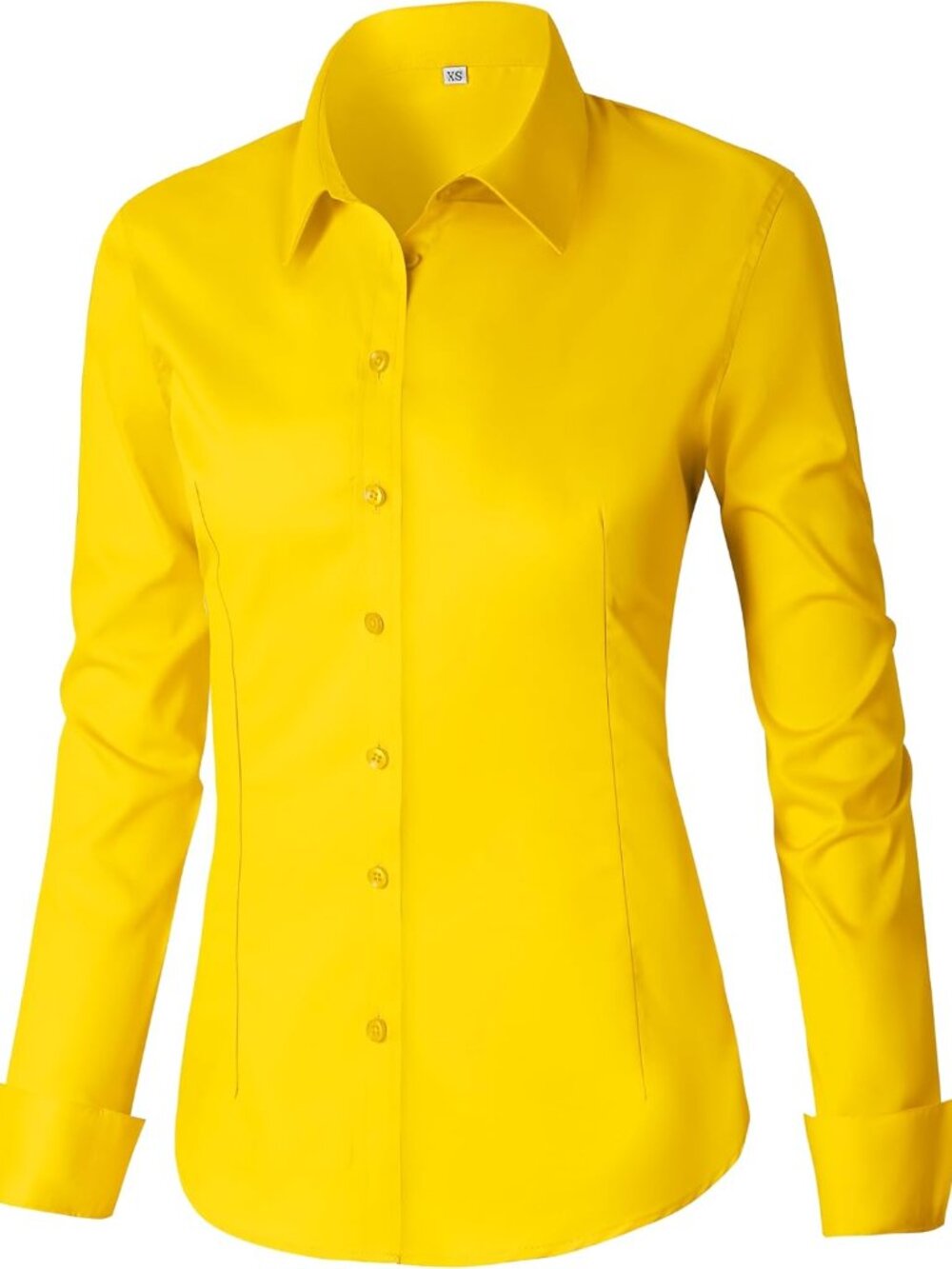 Womens Cotton Button Down Shirts for Women Fitted Long Sleeve Formal Dress Shirt
